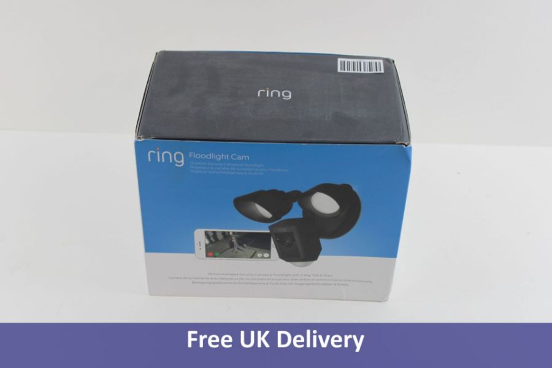 Ring Floodlight, Wired, Plus Security Camera, Black