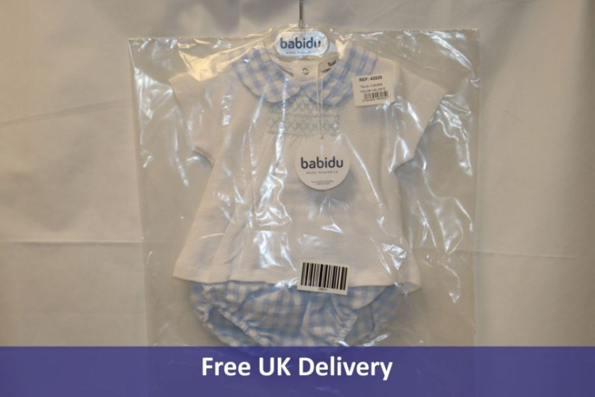 Twelve Babidu Boy's 2 pc Set, Blue, 2x 1m, 2x 3m, 2x 6m, 2x 9m, 2x 12m, 2x 18m