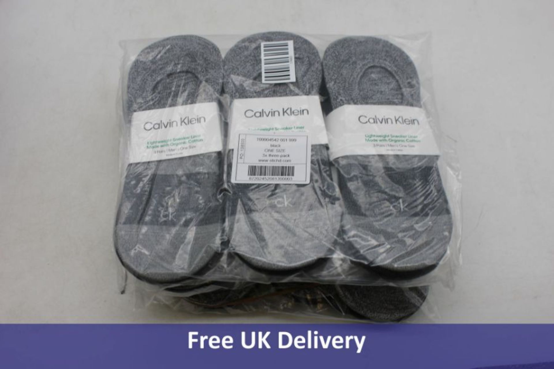 Eight Packs Of Three Calvin Klein Lightweight Sneaker Liner Made With Organic Cotton, One Size, 4x B