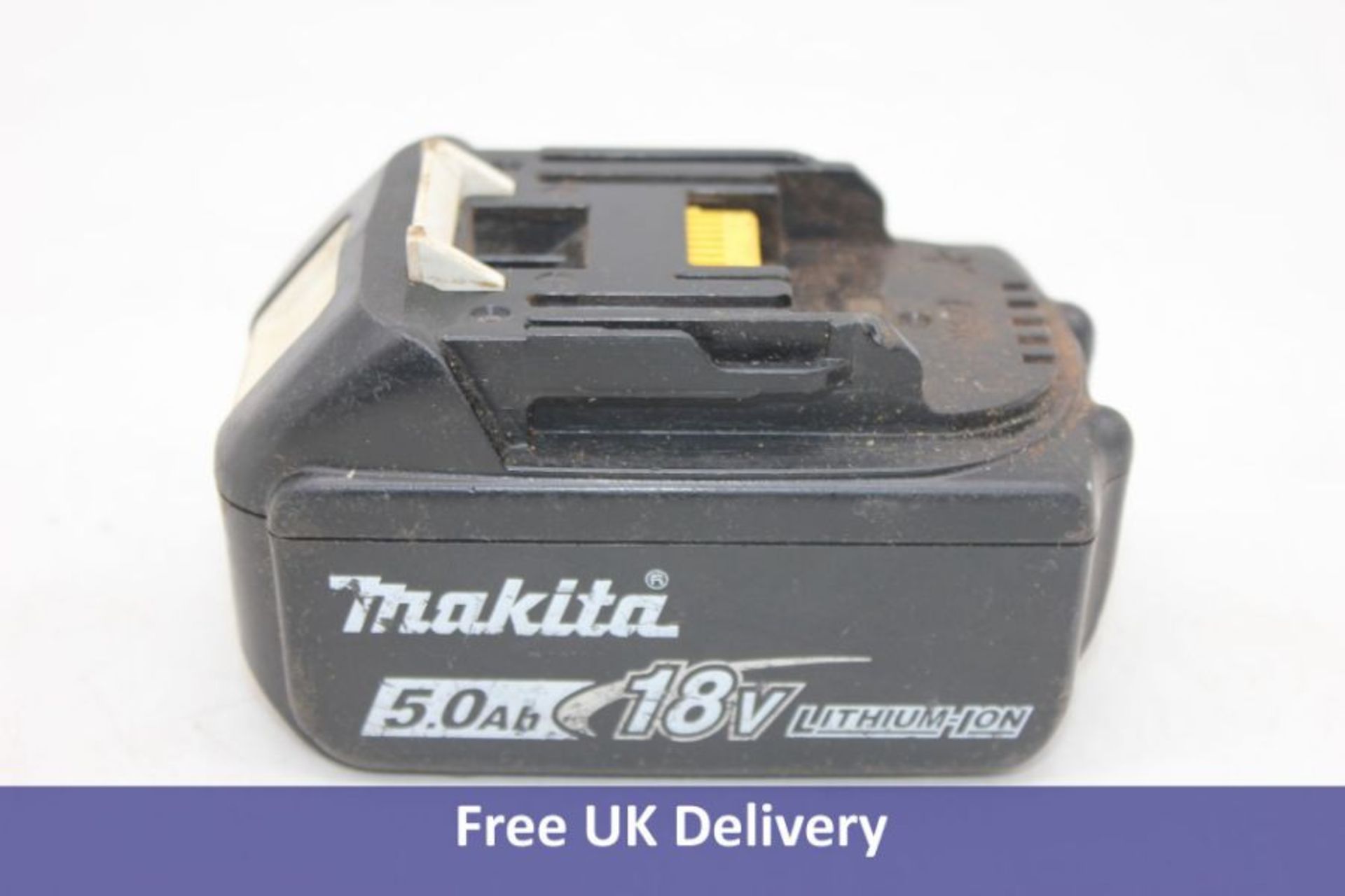 Makita 18v 5.0Ah Battery Li-Ion BL1850B. Used, some wear, not tested