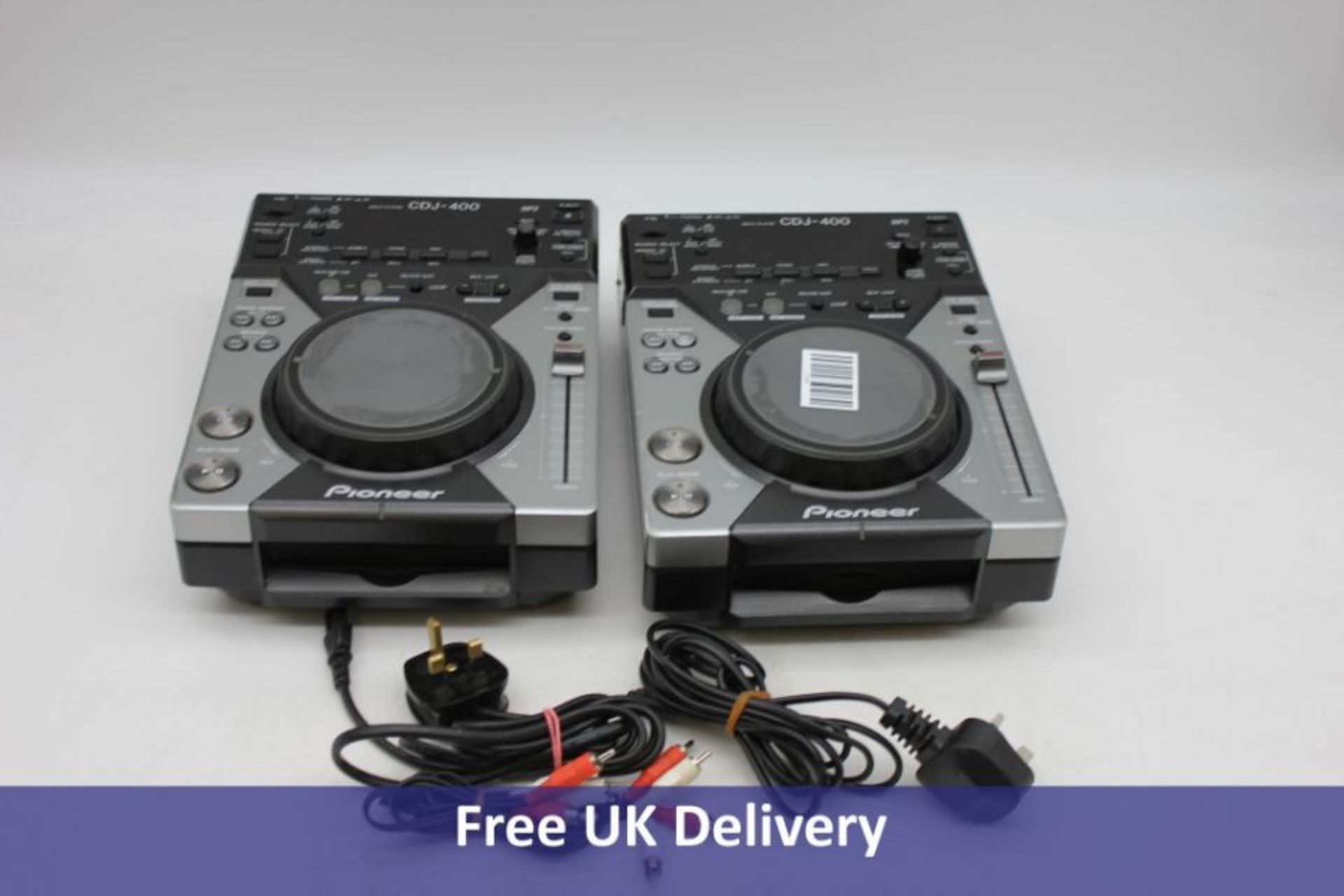 Two Pioneer CDJ400 MP3 CD USB Player Controllers. Used, not checked