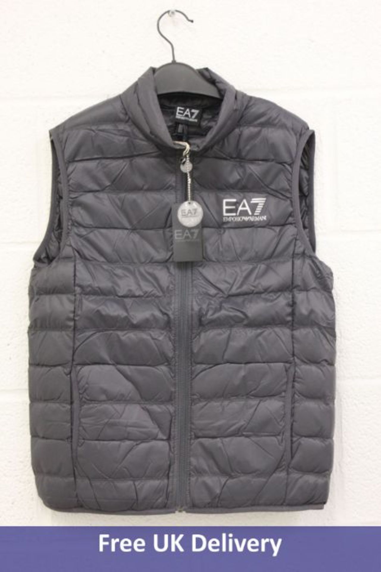 Three items of EA7 Emporio Armani Men's Clothing to include 1x Zip Up Hoodie, Black/Gold, XS, 1x Dow - Image 2 of 3