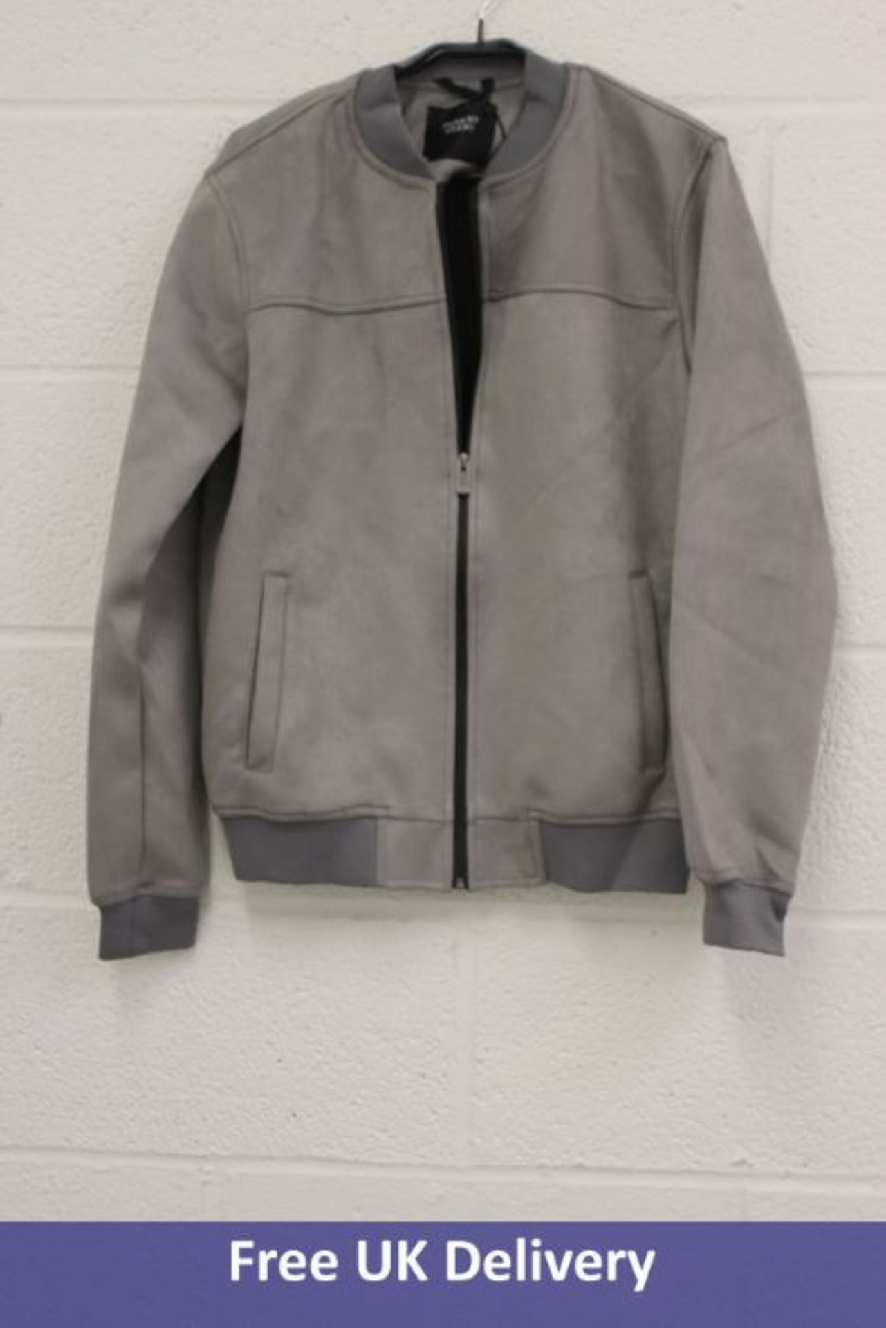 DeFacto Studio Lightweight Cotton Men's Bomber Jacket, Medium, Grey