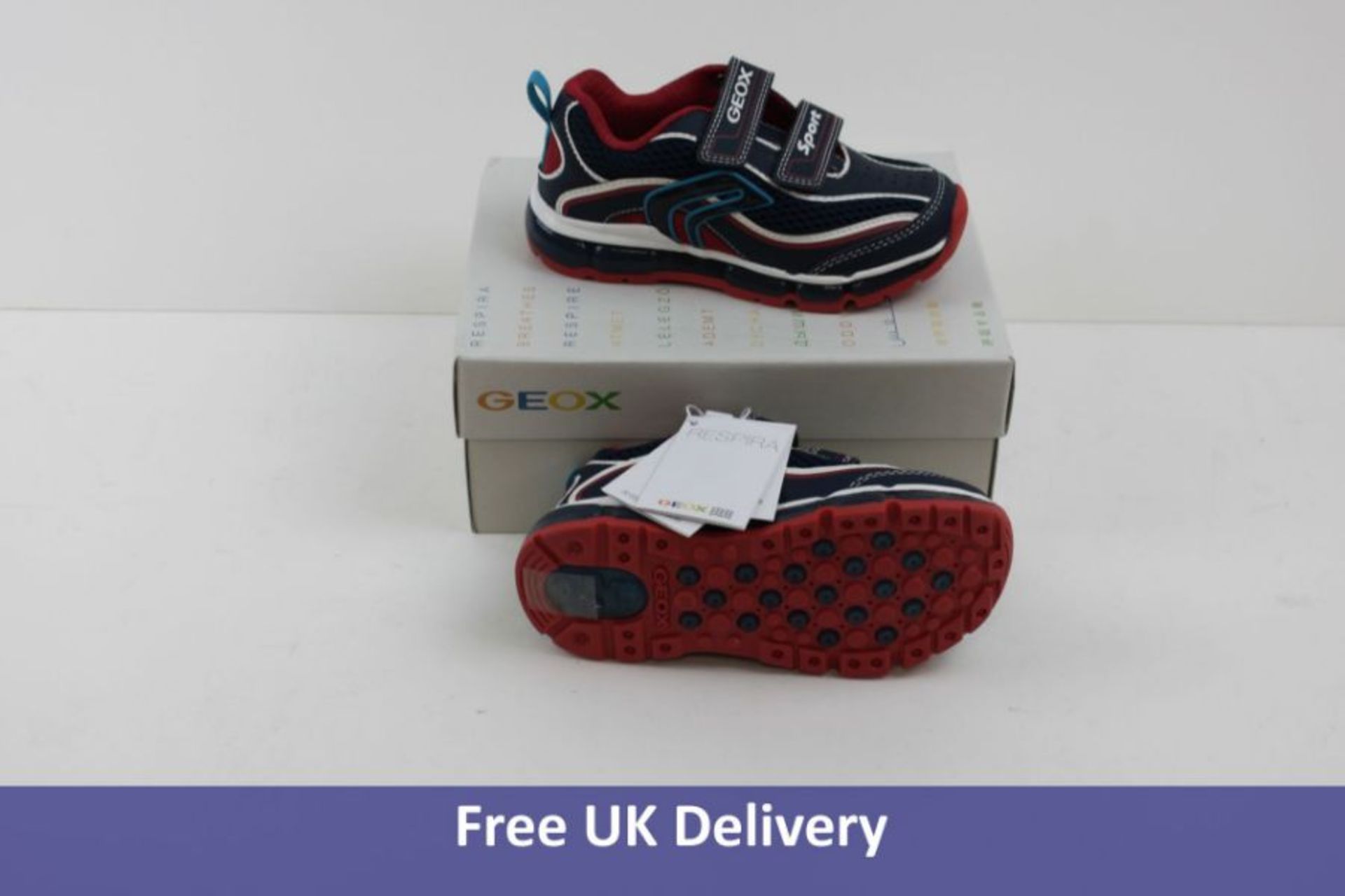 Geox Children's J Android B. C J0244C Trainers, Navy and Red, UK 9