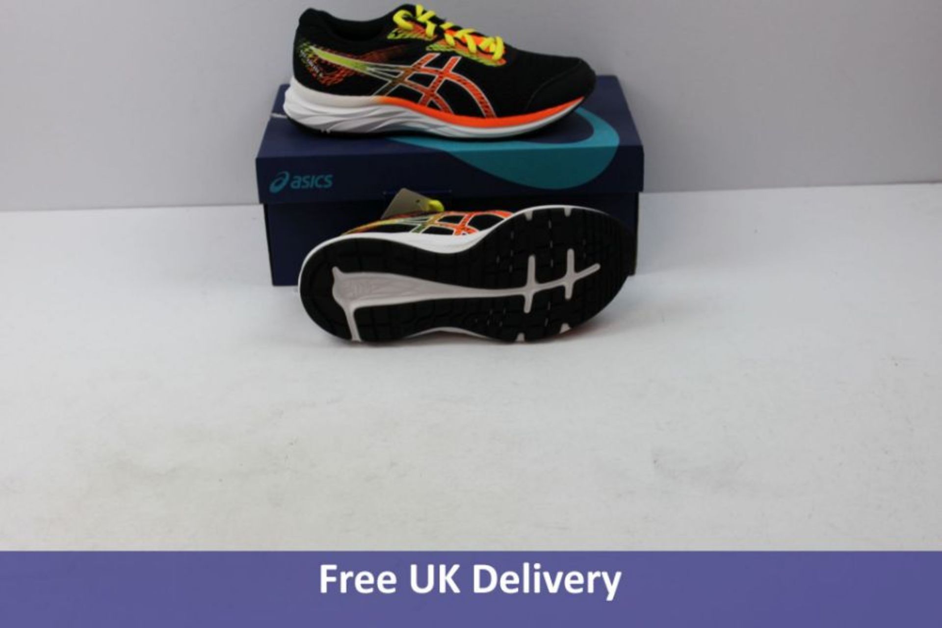 Asics Kid's Gel Excite 6 Trainers, Black and Orange, UK 4