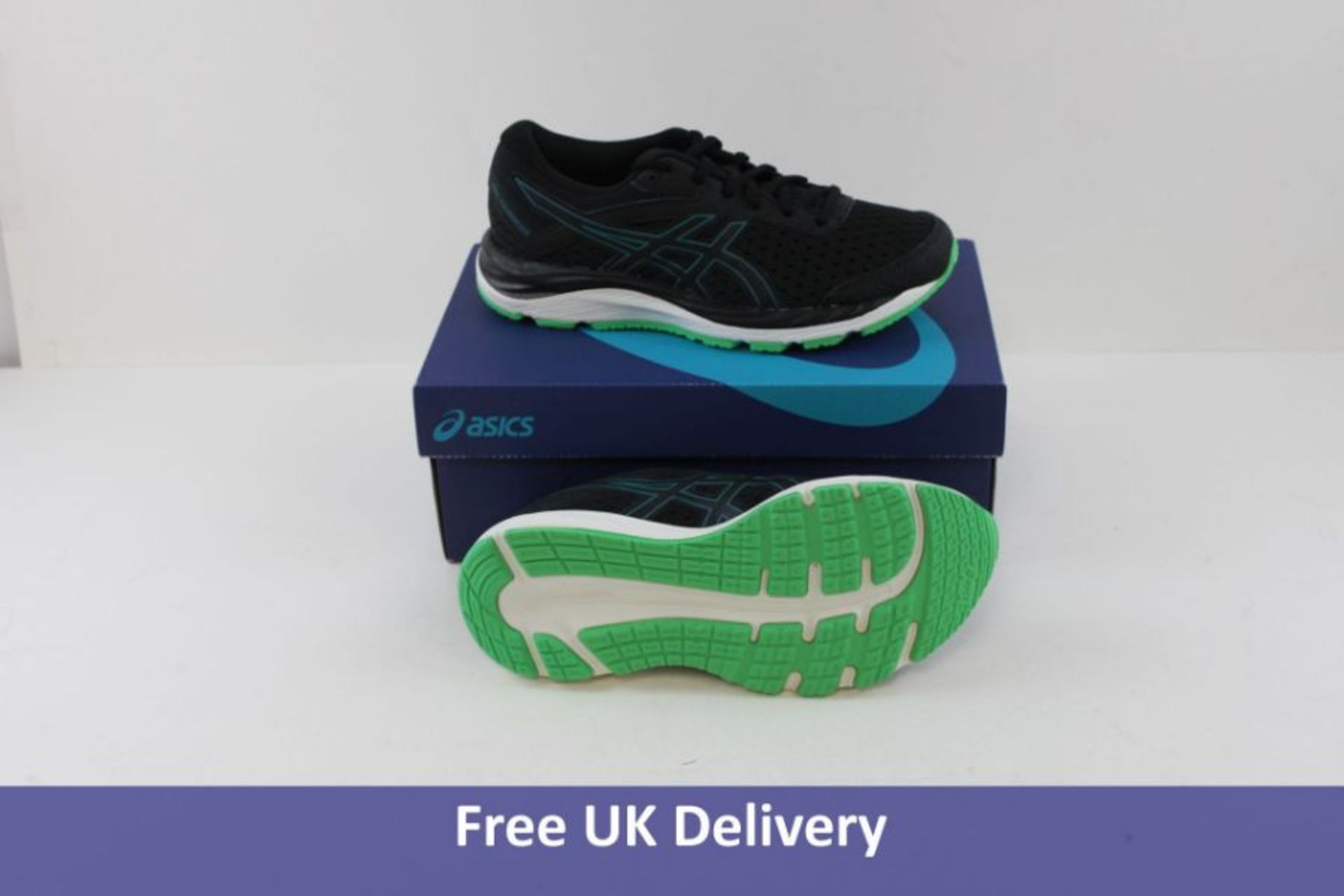 Asics Kid's Gel Cumulus 20 GS Trainers, Black and Beryl Green, UK 3.5