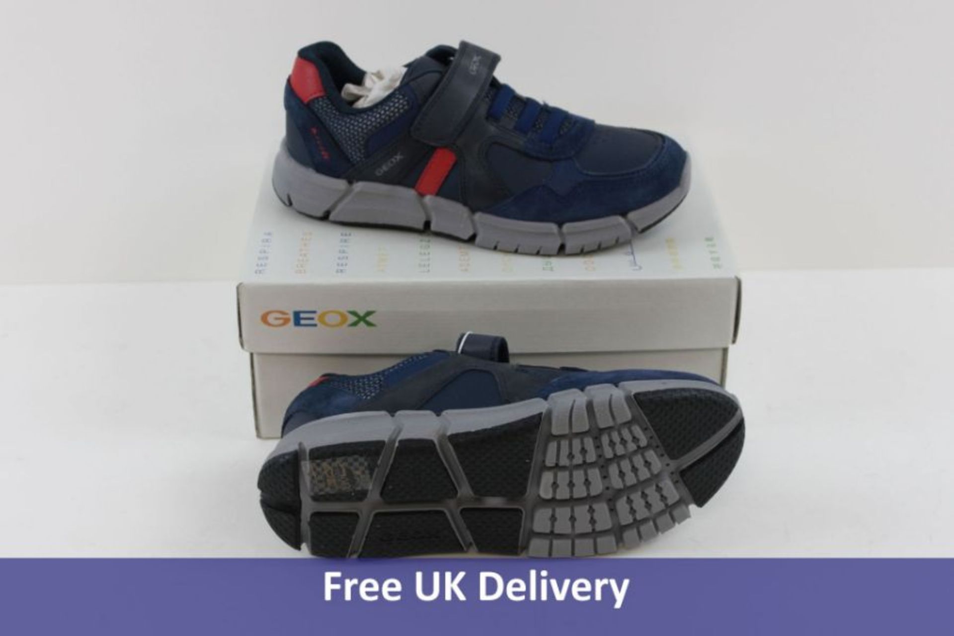 Geox Children's Trainers, Navy and Red, UK 1