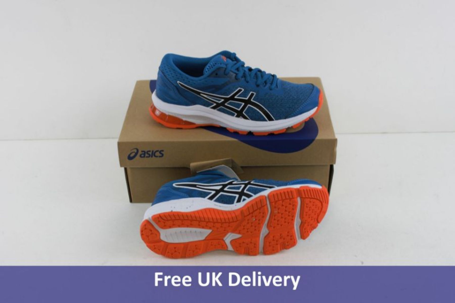 Asics Kid's GT 1000 10 GS Trainers, Reborn Blue and Black, UK 2