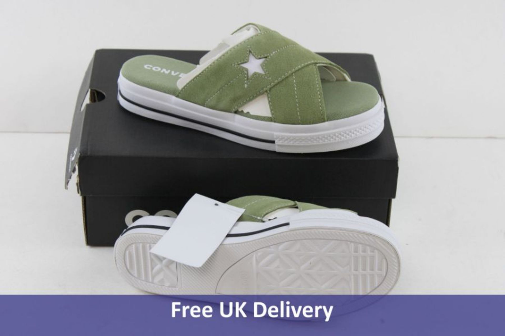 Converse Women's One Star Slippers, Green, UK 5.5