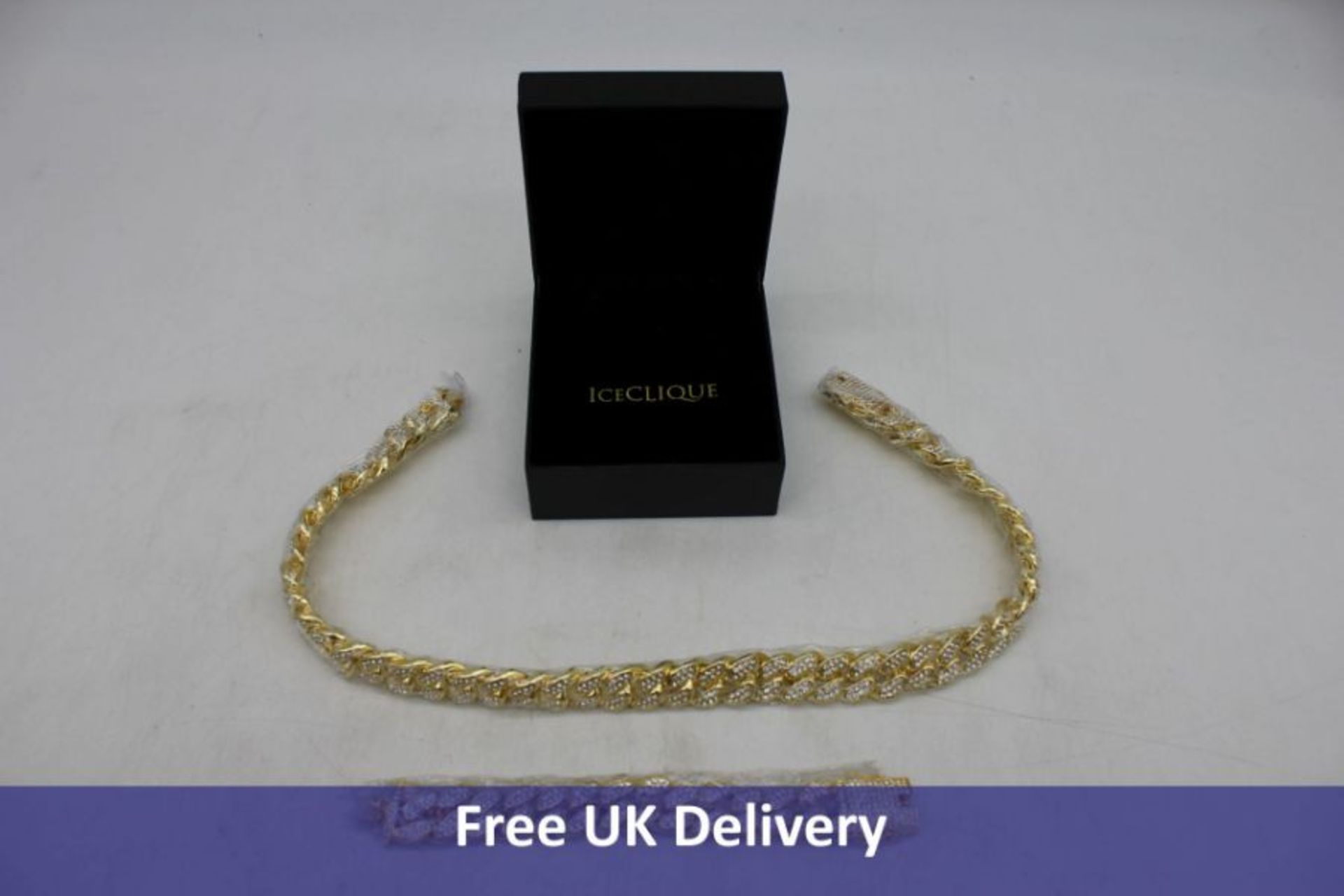 Iceclique Gold Plated Chain and Matching Bracelet