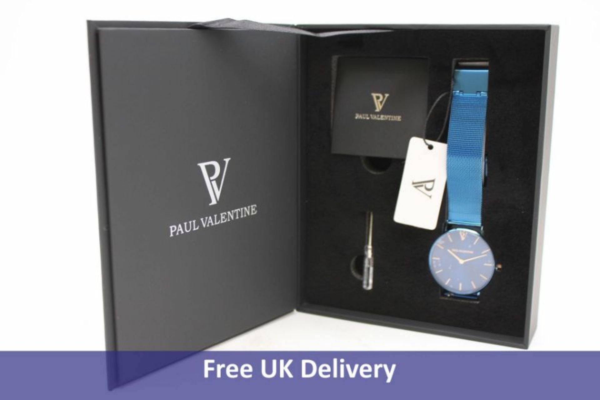 Paul Valentine Watch, PV364131, Mesh Blue