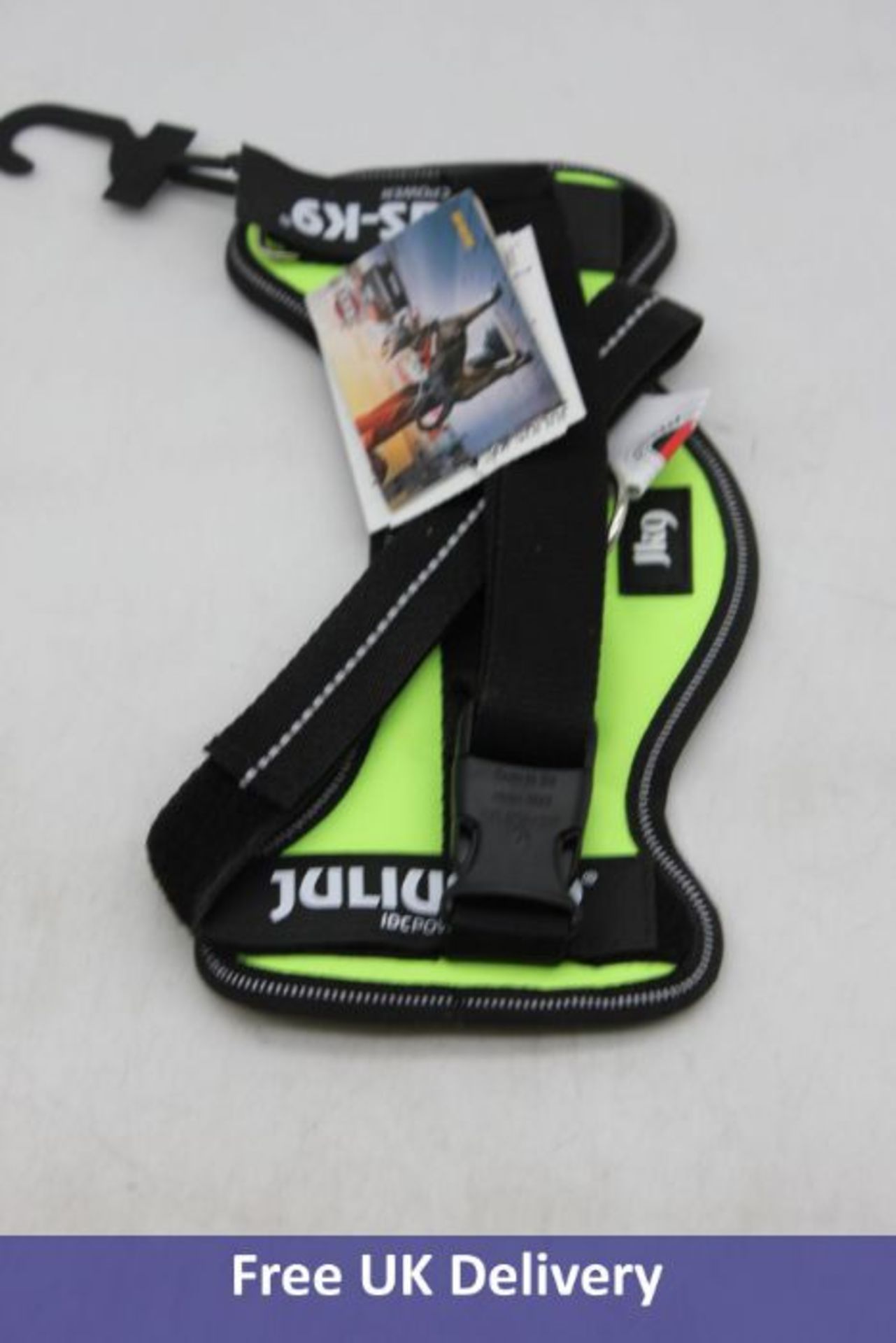 Six Julius-K9 Power Harness to include 1x Green, S, 51-67cm, 1x Black, S, 51-67cm, 1x Red, M, 58-76