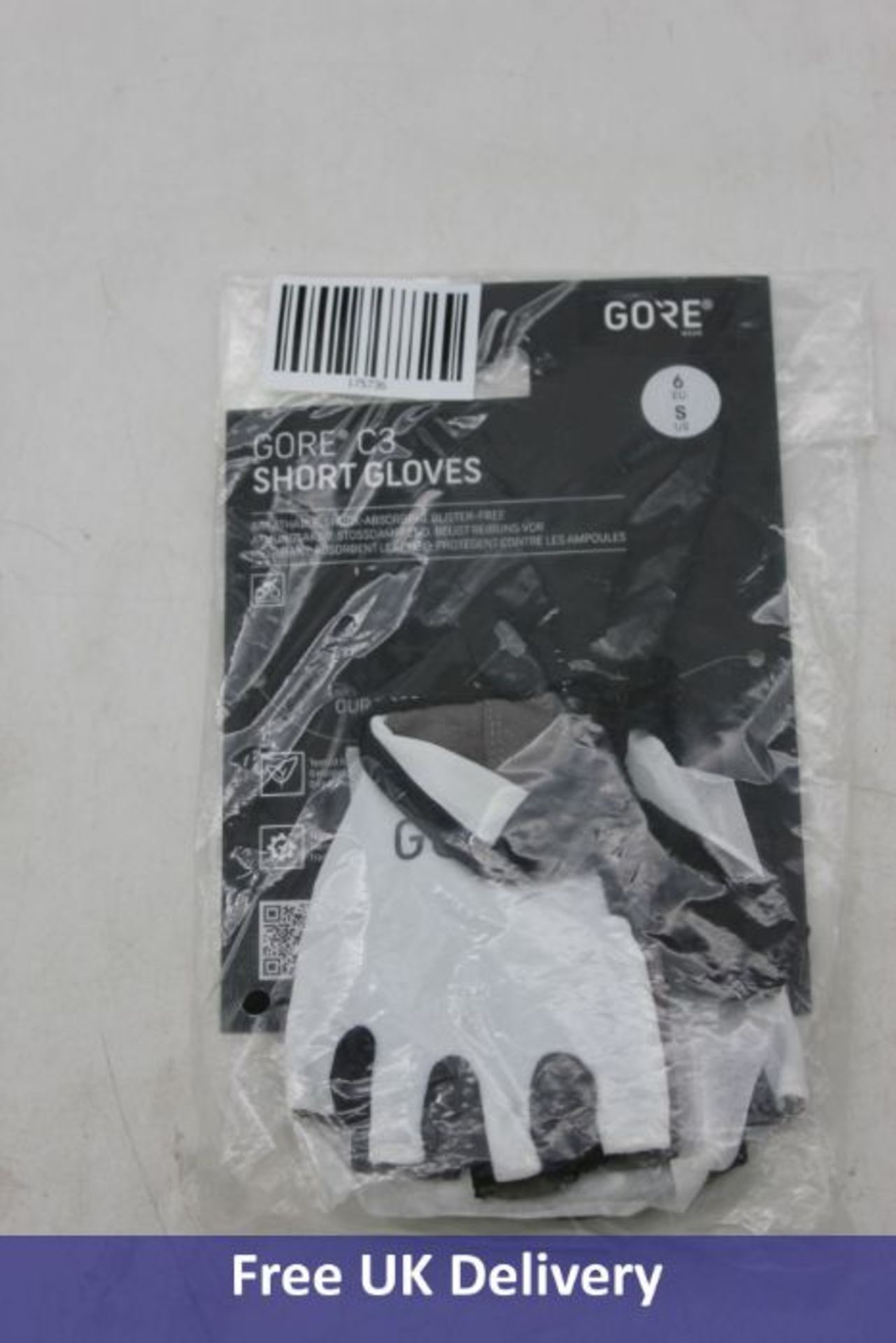Two Gore Wear C3 Short Gloves, 1x White, S, 1x Red, M