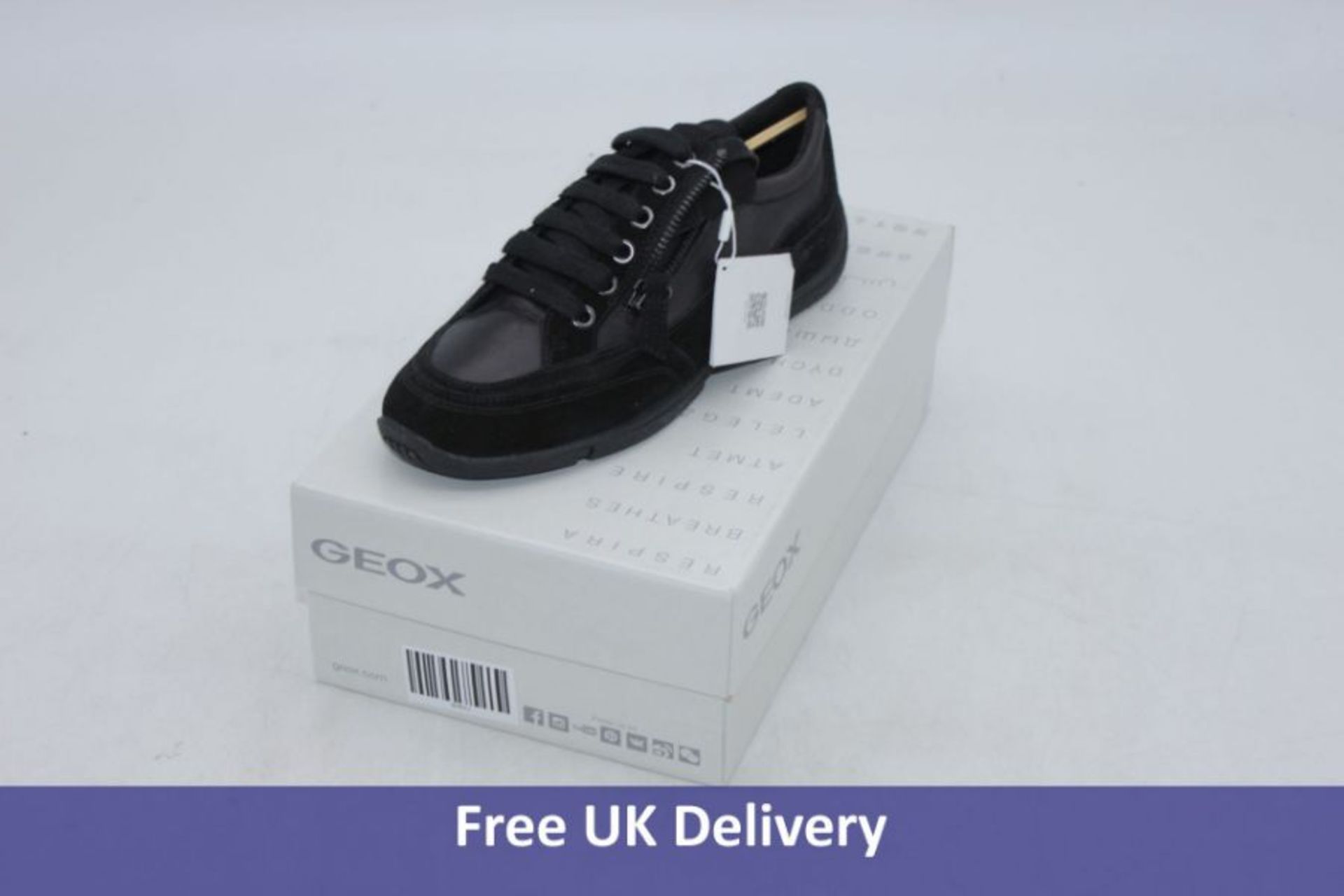 Four pairs of Geox Trainers to include 1x D Aglaia C Trainers, Black, UK 5, 1x D Happy A D0462A Trai