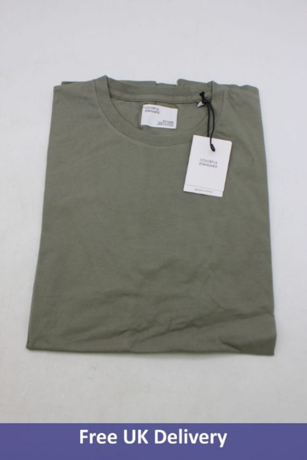 Five Colourful Standard Classic Organic Tees to include 1x Dusty Olive, Size XL, 4x Dusty Olive, Siz