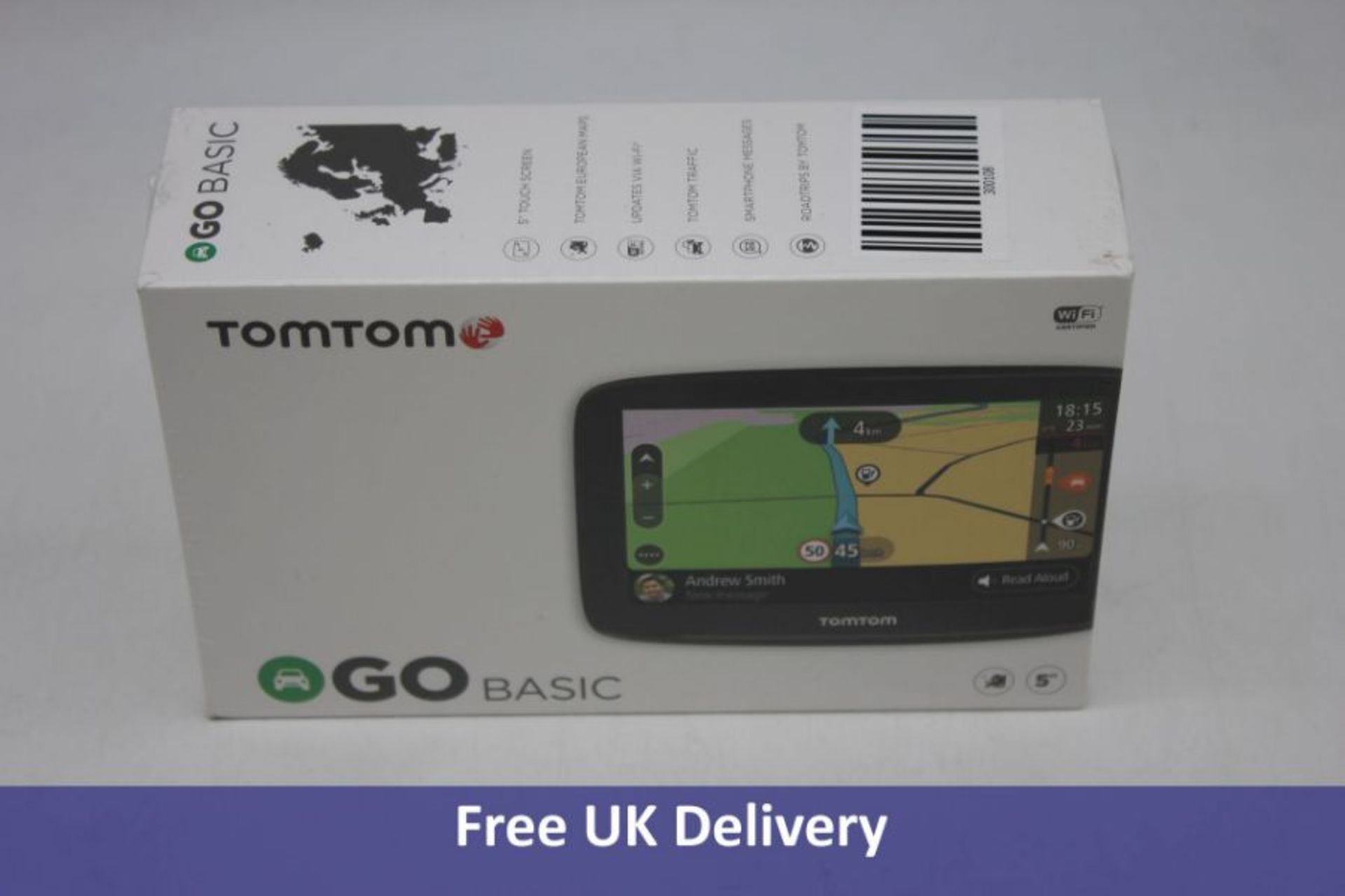 TomTom Car Sat Nav GO Basic, 5 Inch, with Traffic Congestion and Speed Cam Alert Trial, Integrated R