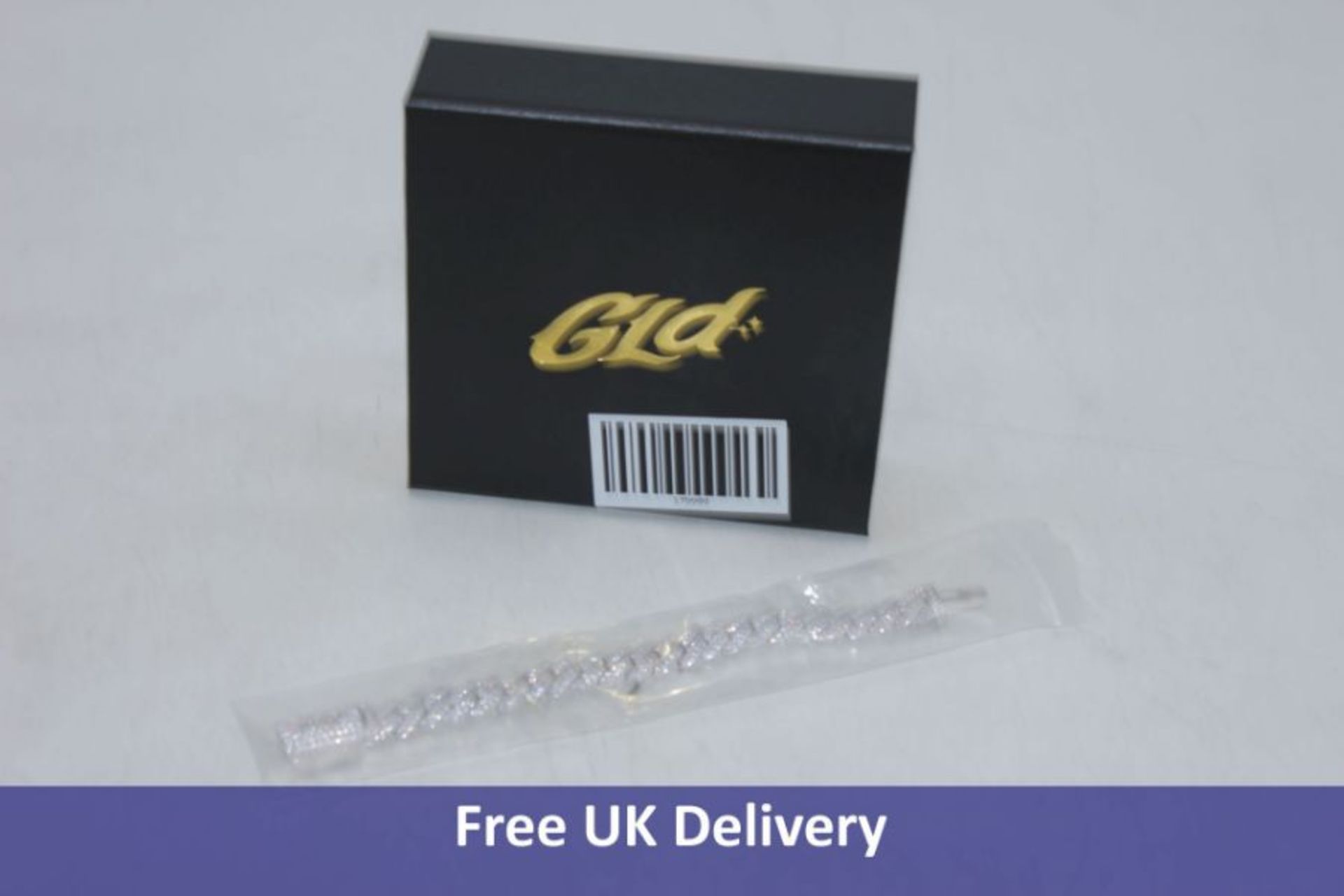 GLD Diamond Prong Link Bracelet 14K, White/Gold, Size 10mm