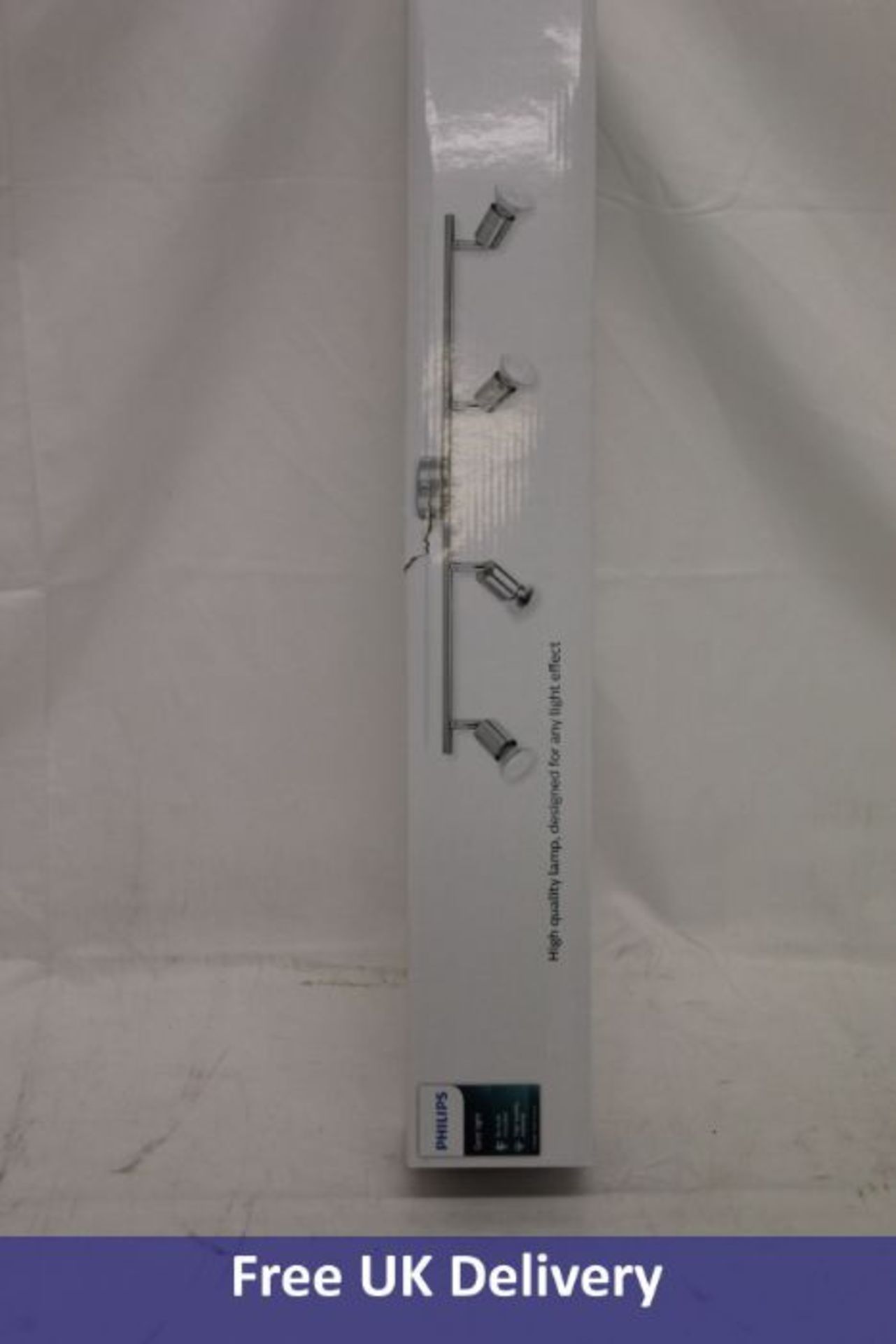 Two Philips Essentials Limbali Spot Bar/Tube Light Fixture, Nickel, Requires 4x50W 230V