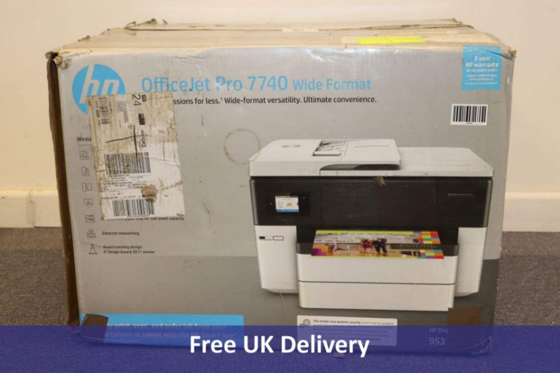 HP OfficeJet Pro 7740 Wide Format A3 All-in-One Printer with Wireless & Mobile Printing