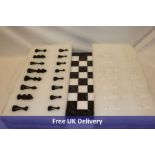 Chess Set, Large Handmade Black and White Marble Chess Pieces