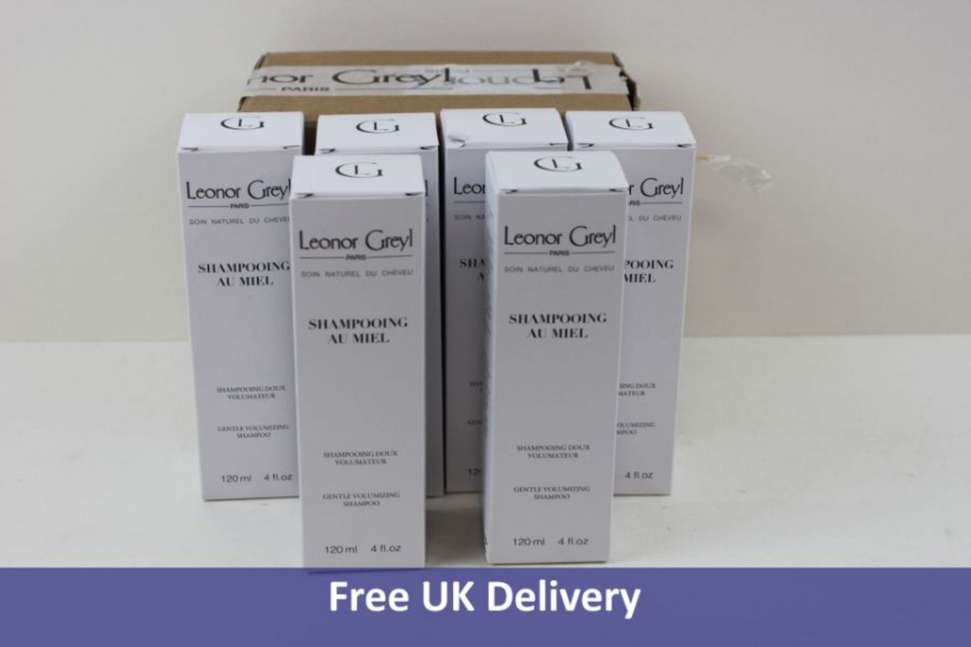 Six bottles of Leonor Greyl Shampoo Au Miel, 120 ml