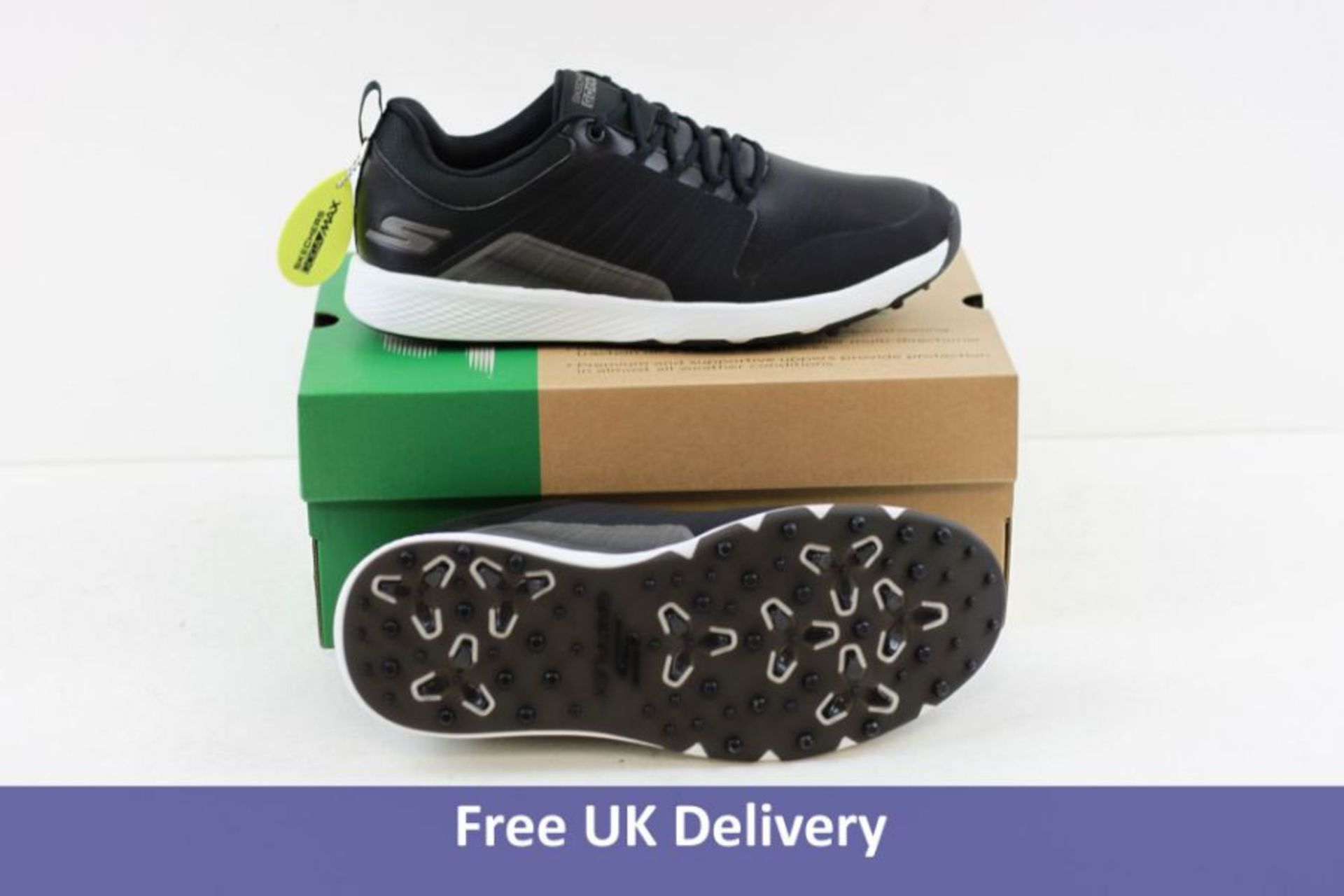 Skechers Men's Go Golf Elite Shoes, Black and White, UK 7