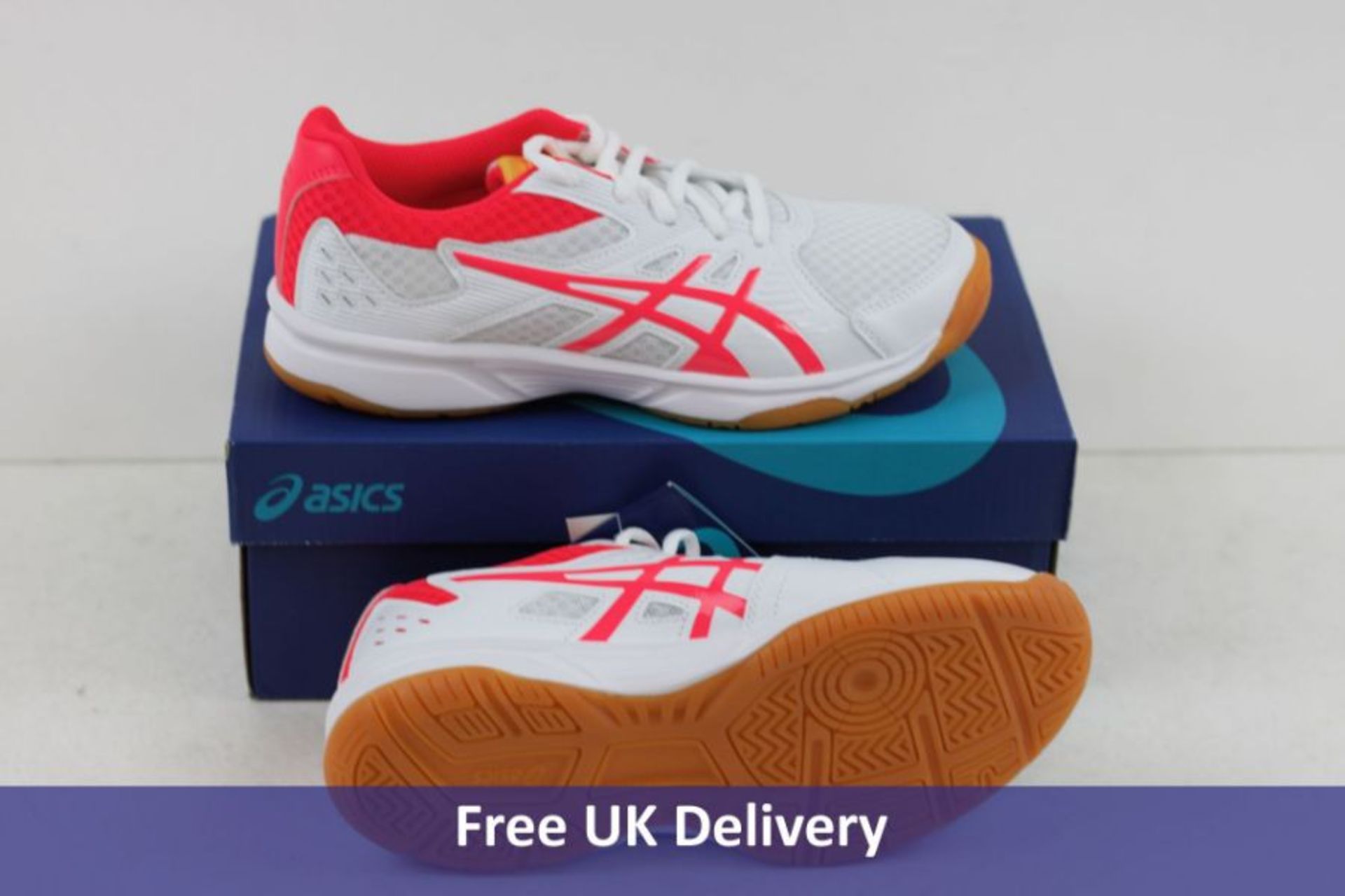 Asics Kid's Upcourt 3 GS Trainers, White and Laser Pink, UK 4