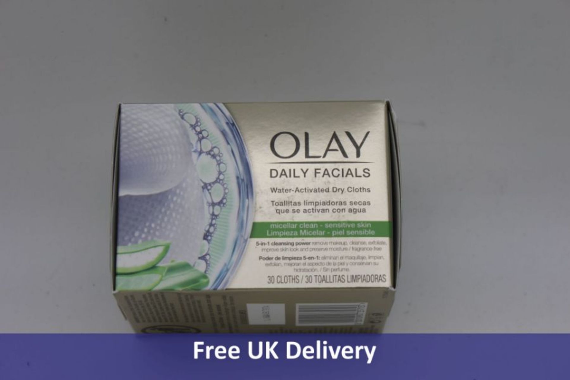 Twenty-six Boxes of Olay Daily Facials Sensitive Wipes, Water Activated Cloths, 30 Cloths Per Box, 0