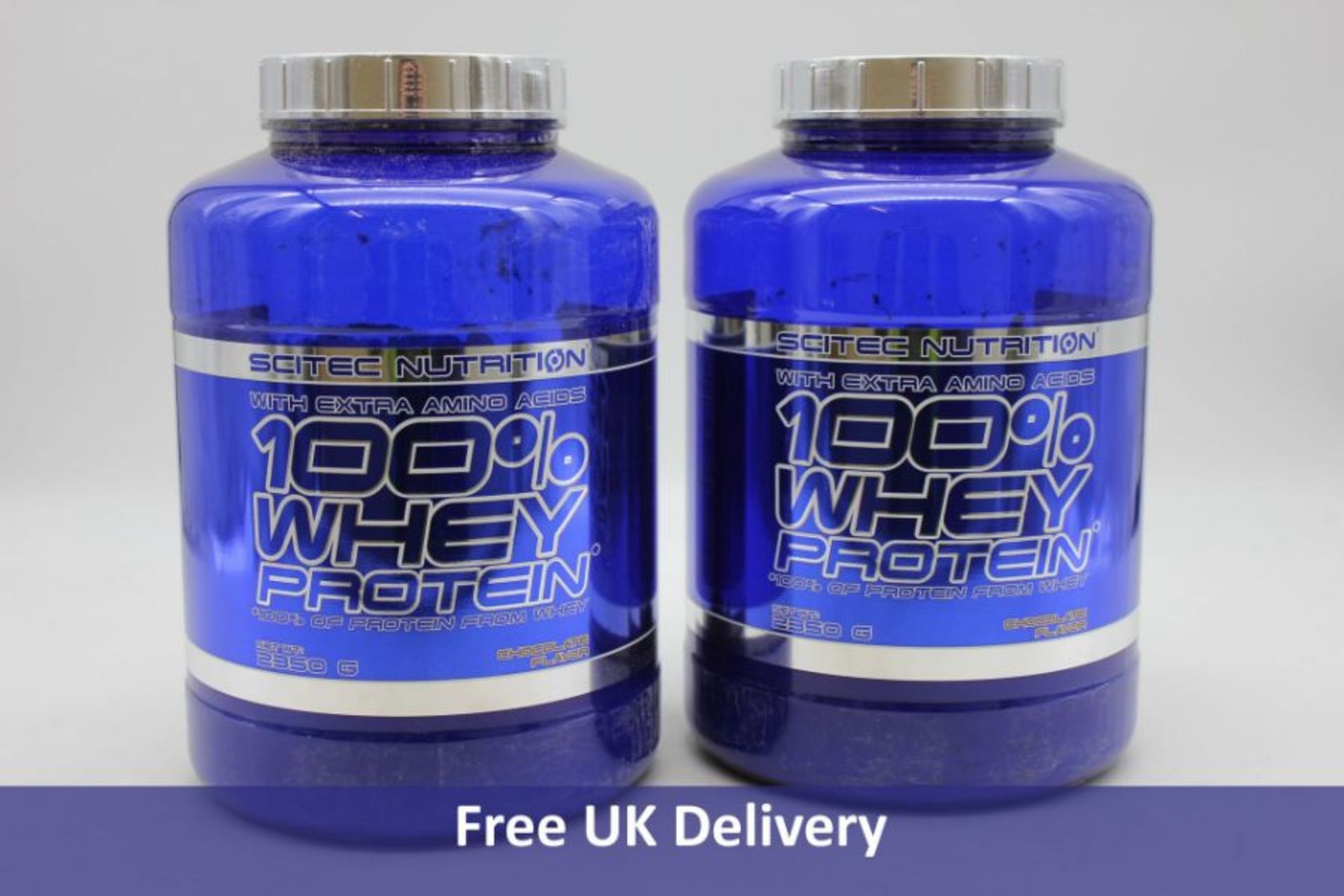 Four Tubs 100% Whey Protein Shake, Chocolate, 2350g, Expiry 09/04/2023 - Image 2 of 3