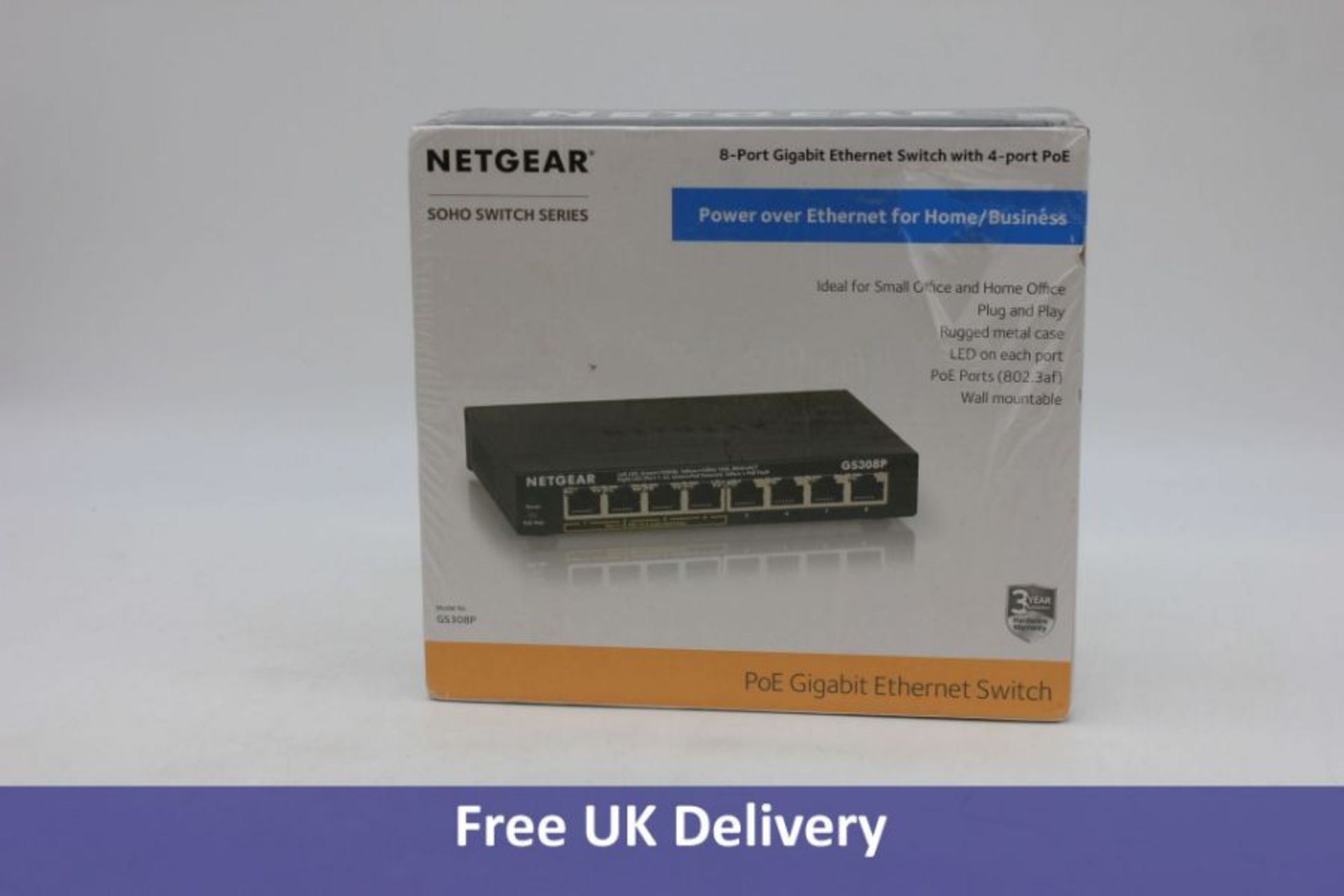 Netgear 300 Switch Series 48-Port Gigabit Ethernet Unmanaged Switch and 1x Soho Switch Series GS308, - Image 2 of 2