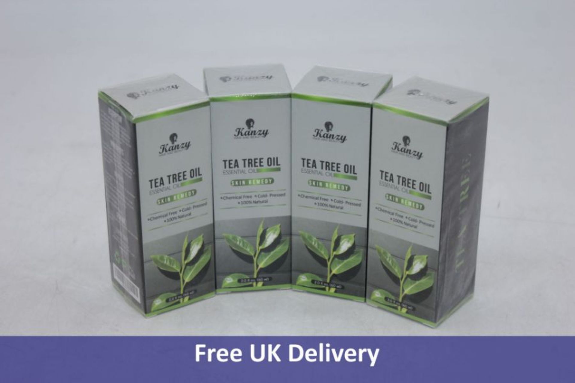 Twenty-Four Bottles Kanzy Tea Tree Oil For Skin, Treatment For Hair, Face, Acne Blemishes And Nails,