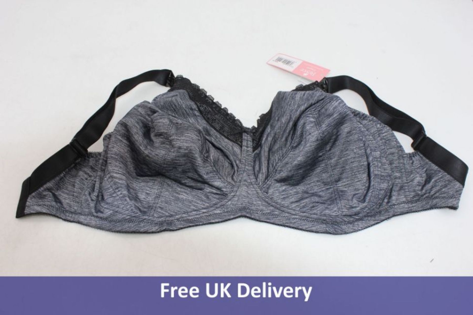 Three Royce Lingerie Luna Nursing Bras, Grey, Sizes 73/32H, 75/34HH, 85/38H, New With Tags In Bags