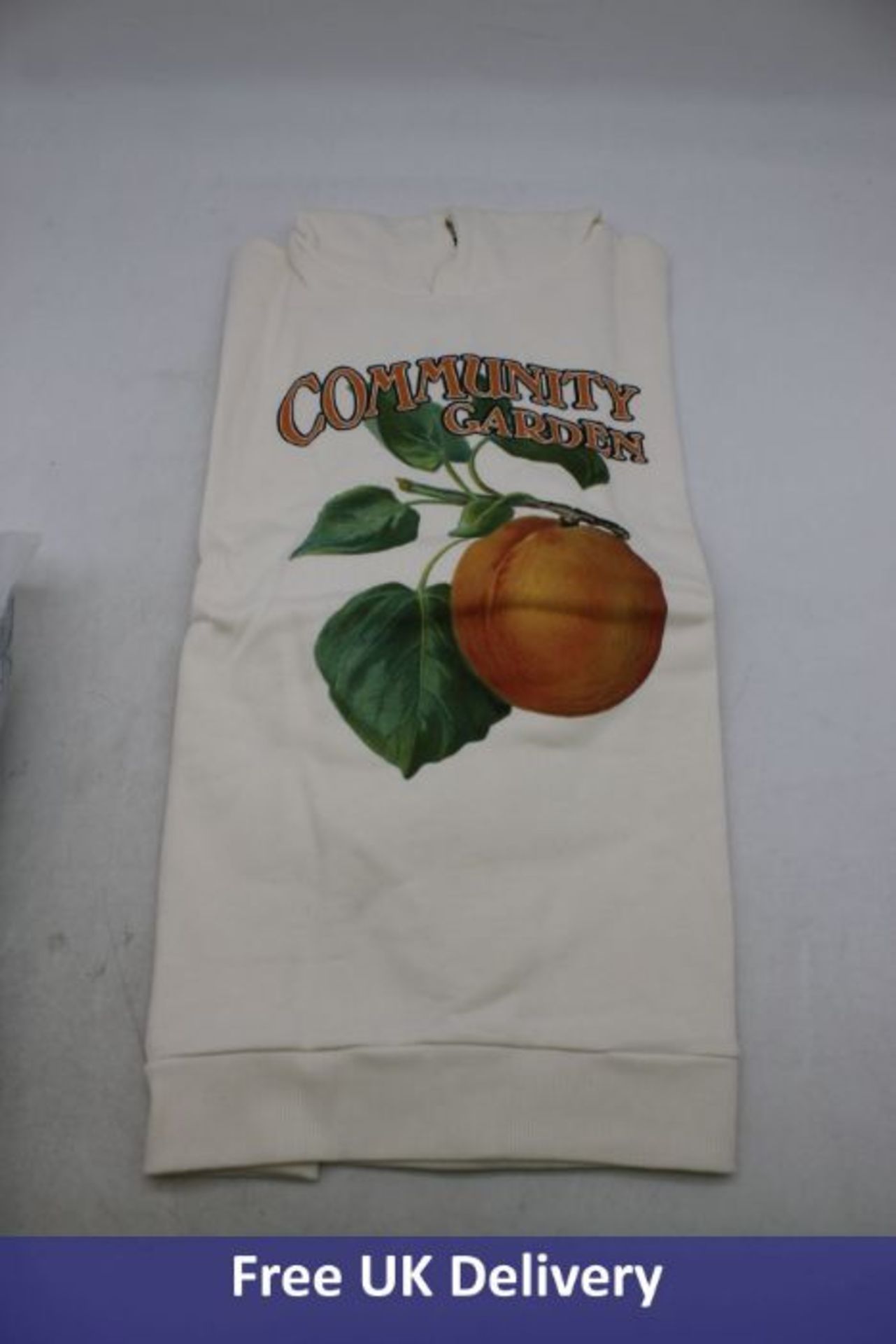 Four Holzweiller Regular Peach Print Hoodie, Colour Ecru, UK L