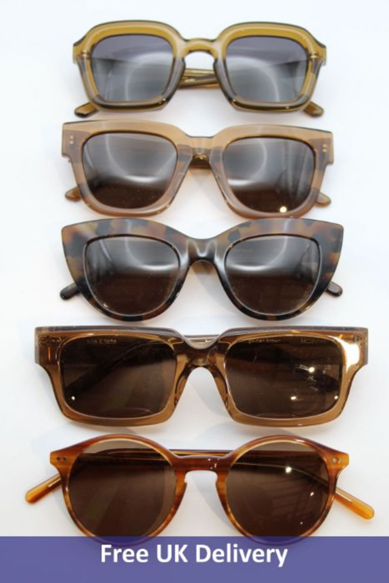 Ten Ace & Tate Sunglasses to include 2x Capri On The Rocks, 2x Monty Alderwood Bio, 2x Andy Maple Sy