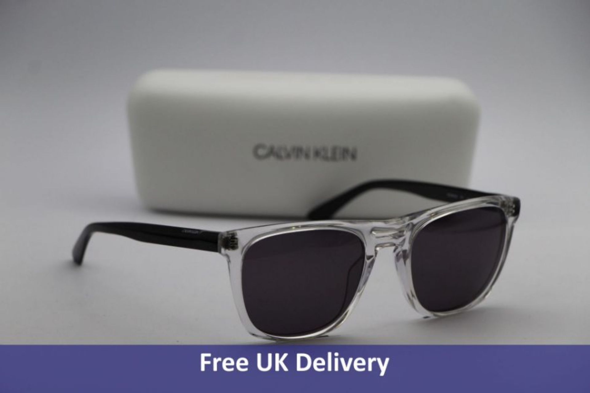 Calvin Klein Men's Sunglasses, Shiny Crystal, Size 54