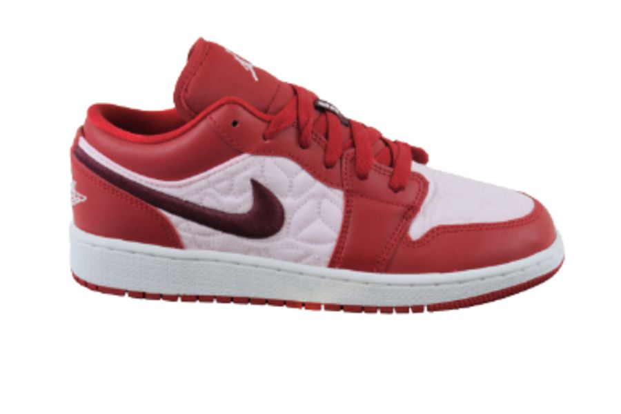 Nike Air Jordan 1 Women's Low Red Quilt GS Trainers, UK 5