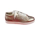 Jimmy Choo Women's Miami Trainers, Gold and Pink, EU 34.5