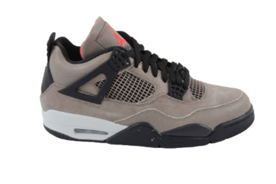 Nike Air Jordan 4 Men's Retro Trainers, Taupe Haze and Infrared 23, UK 9.5