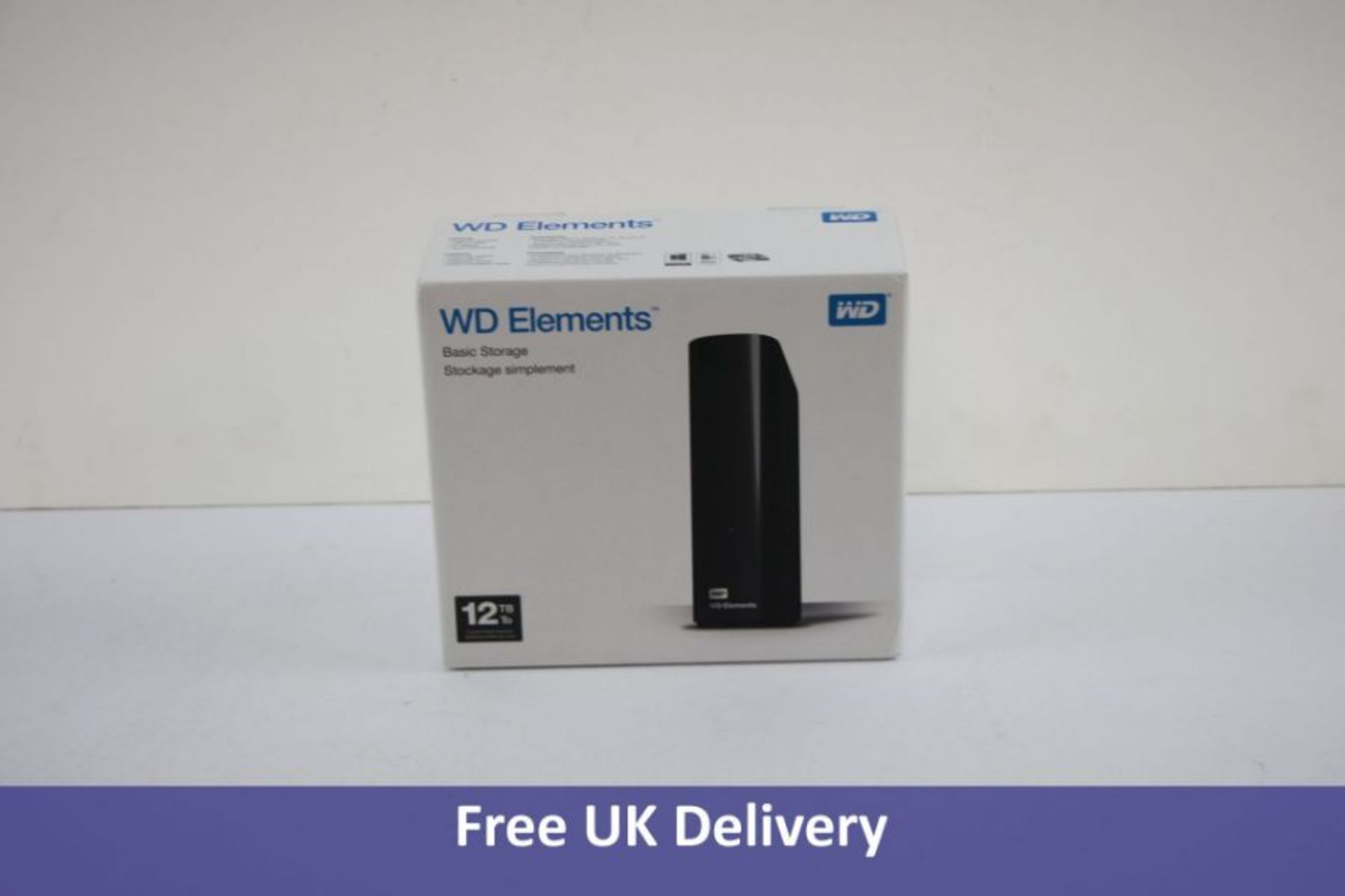WD Elements 12 TB Desktop External Hard Drive - USB 3.0, Black
