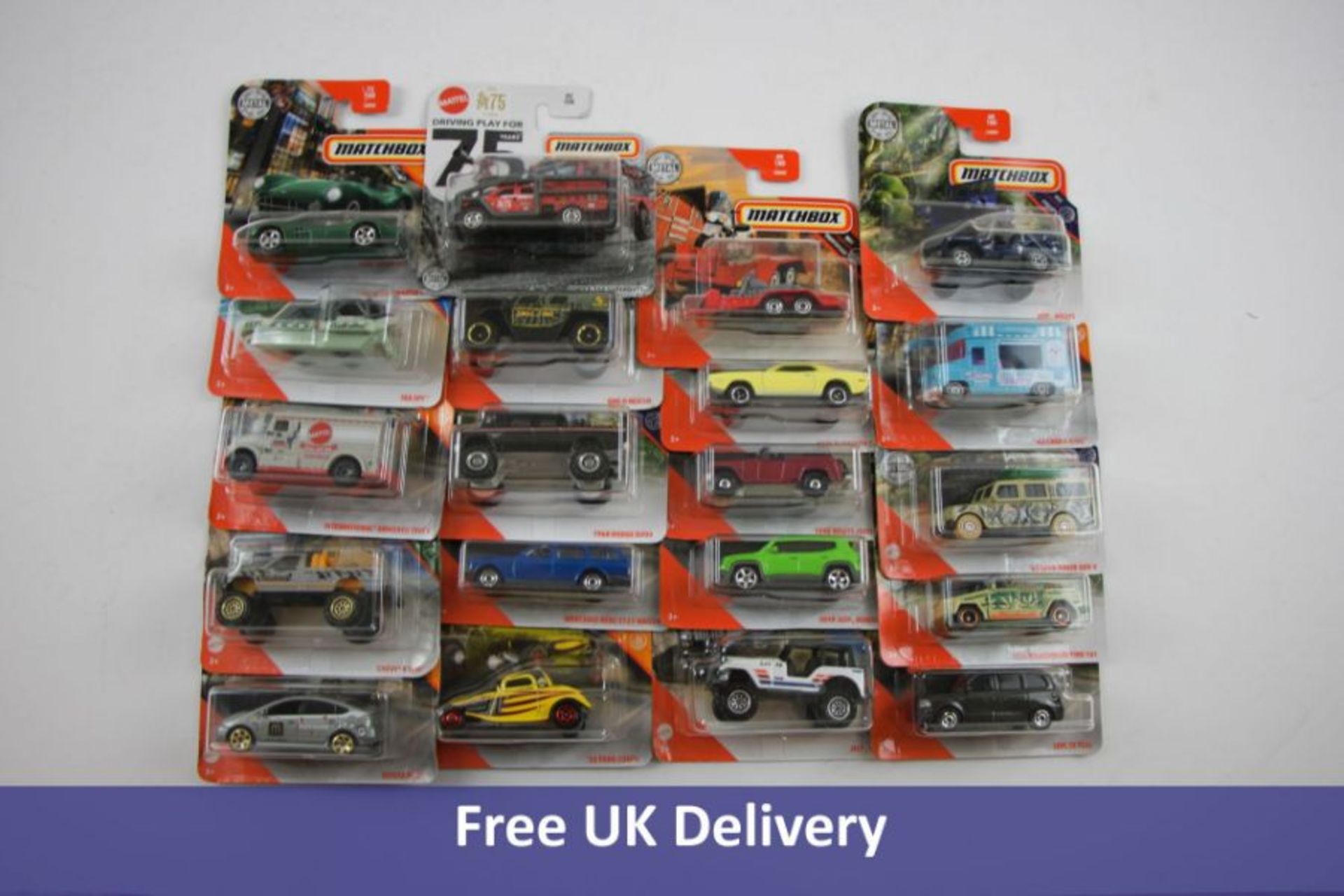 A Box of 20 Different Varieties of Match Box Toy Cars