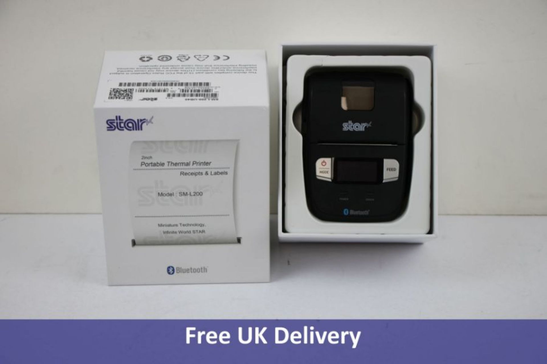 Star SM-L200 Mobile Bluetooth 2 inch Thermal Printer, No Battery