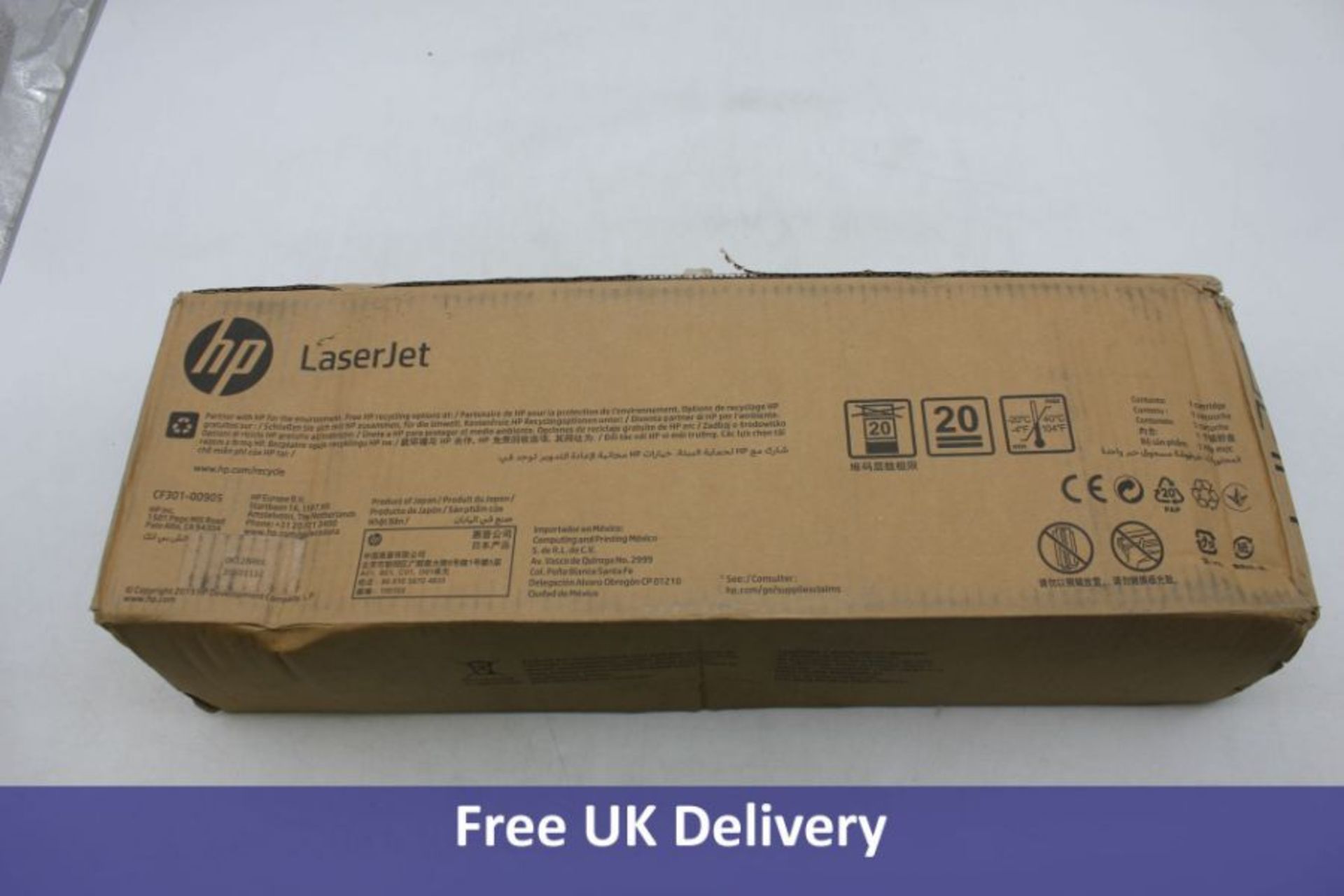 HP CF301AH Cyan Toner Cartridge. Box damaged