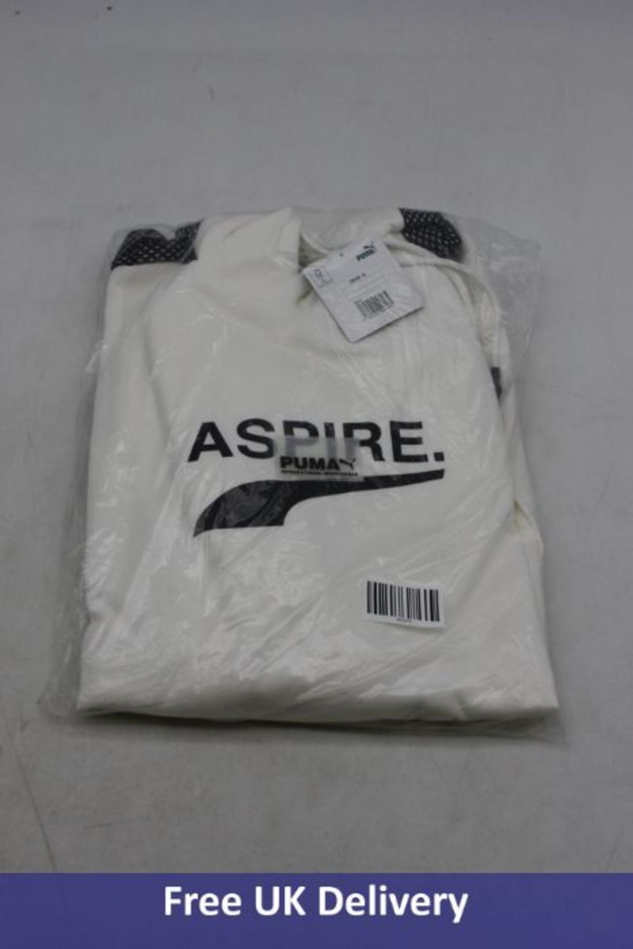 Four items of Puma Men's Clothing to include 1x Aspire Hooded Sweatshirt, Cream, Large, 1x Essential