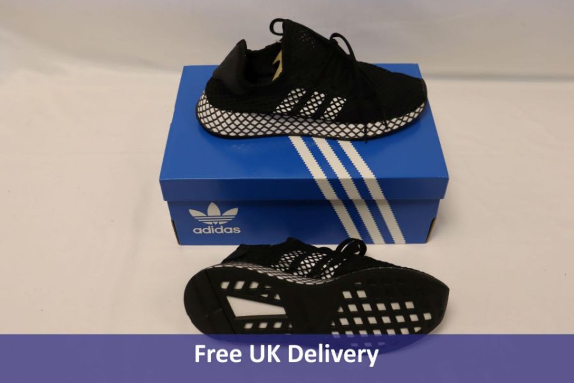 Adidas Deerupt Runner J, Black/White, UK 5