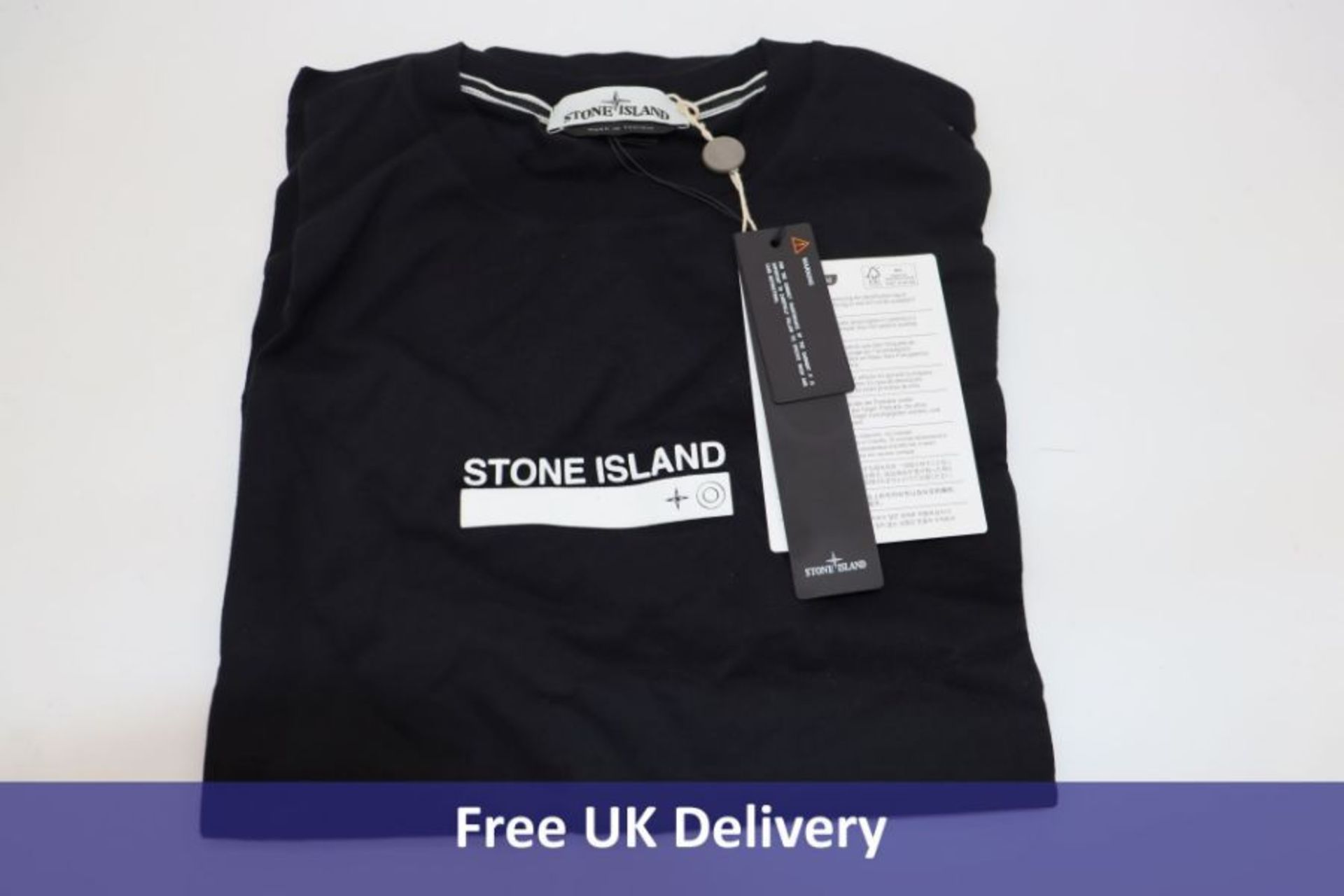 Stone Island Logo T-Shirt, Black, Medium