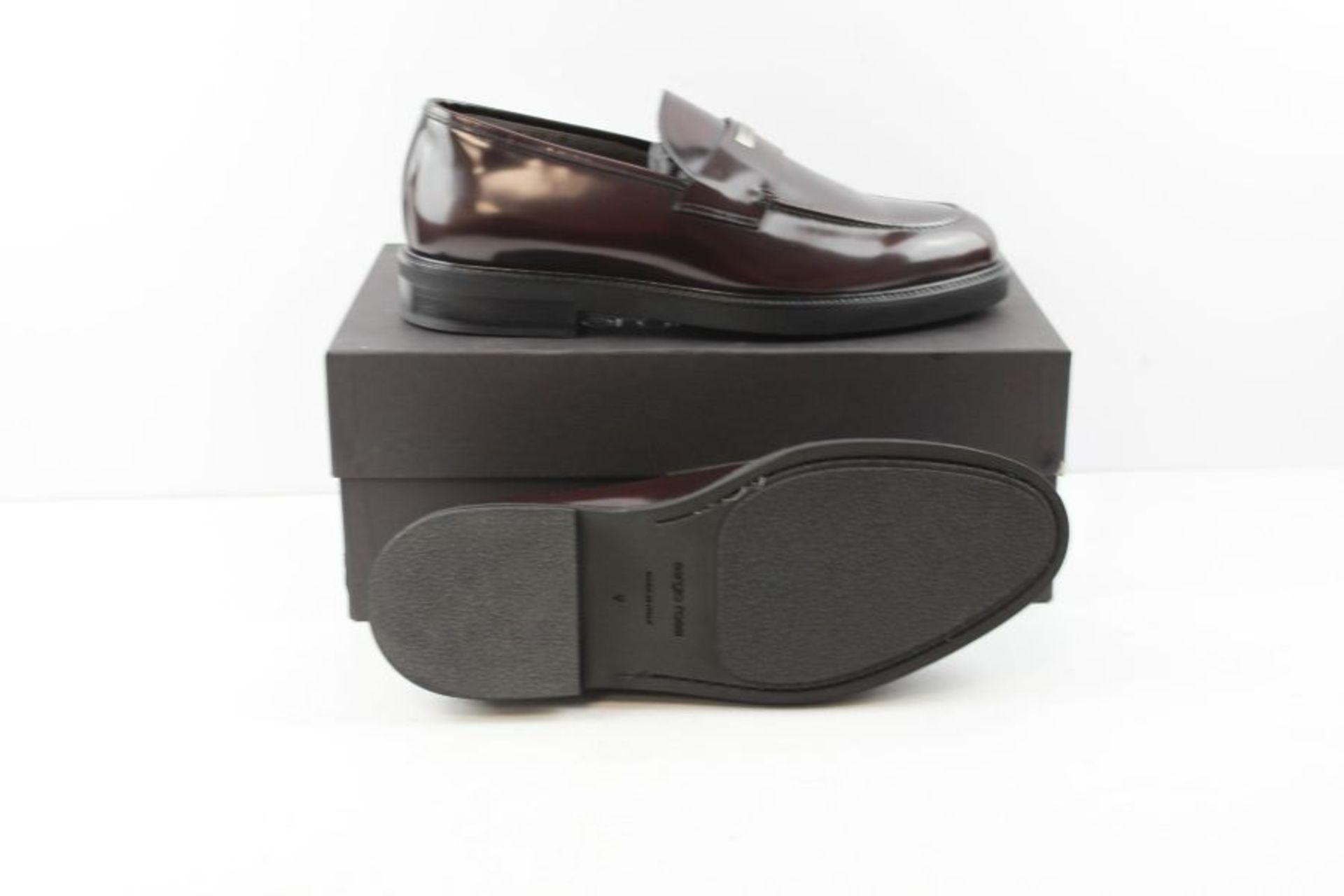 Sergio Rossi Men's Monoblock Shoes, Burgundy, UK 7 - Image 3 of 3