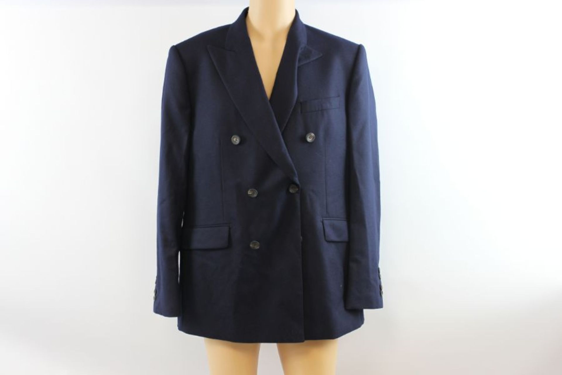 Hackett London Men's SR Plain Flannel Suit, Navy, Size 44