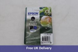 Ten Epson T1291 Original Ink Cartridges, C13T12914012, Black