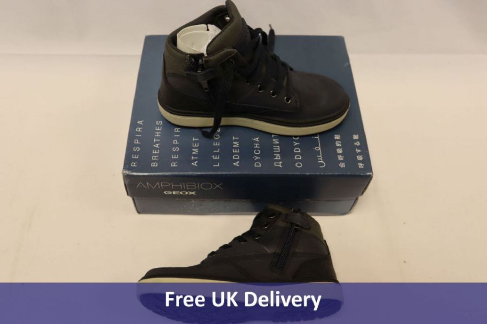 Geox Boots J Mattias B Abx A, Navy/Dark Grey, UK 12.5