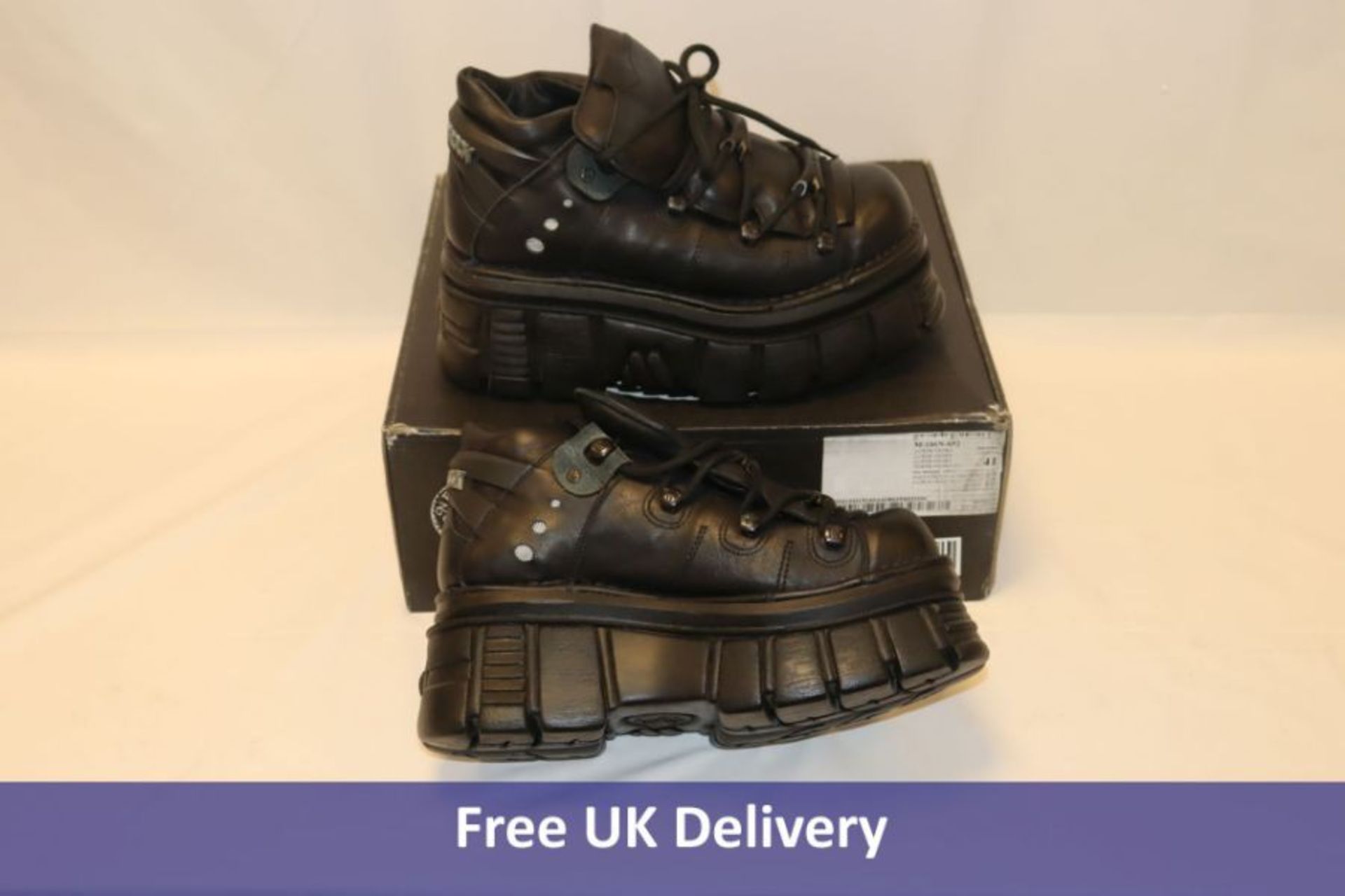 New Rock M106N-S52 Unisex Platform Shoes, Black, UK 11